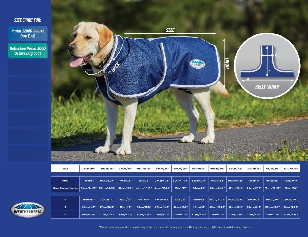 Weatherbeeta parka 1200d dog coat clearance