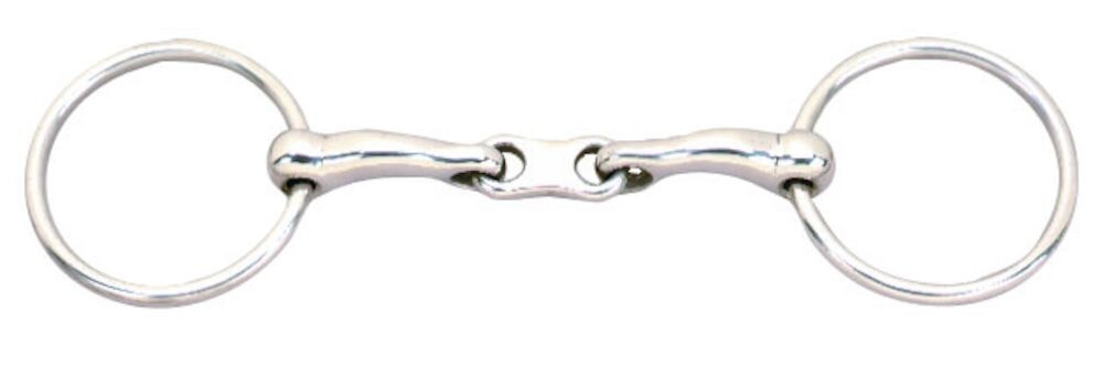 Stainless Steel French Link 2 Ring Dutch Gag Bit