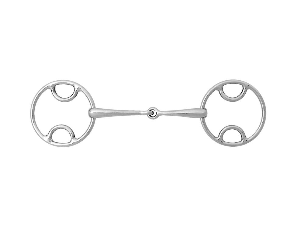 Stainless Steel Jointed Beval Loose Ring Snaffle Bit