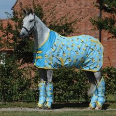 Horse wearing WeatherBeeta bee print range
