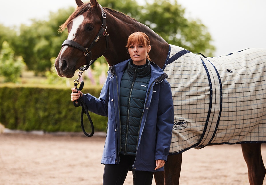 Woman wearing weatherbeeta clothing