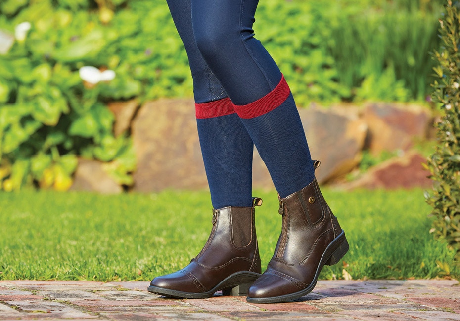 Close up of Dublin jodhpur boots